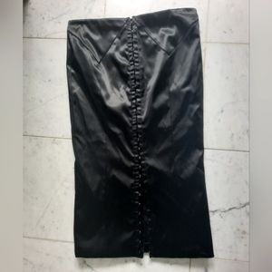 Dolce & Gabbana Satin Black Pencil Skirt